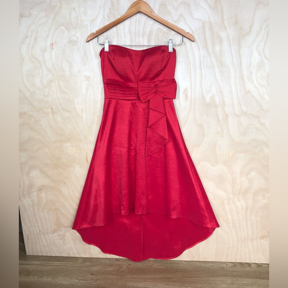 La Scala Strapless Tie Waist Dress Kids Size S